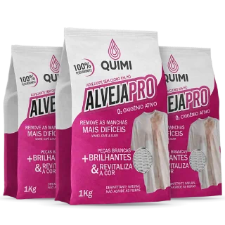 Kit com 3 pacotes de AlvejaPro de 1 kg